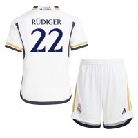 Billiga Real Madrid Antonio Rudiger #22 Barnkläder Hemma fotbollskläder till baby 2023-24 Kortärmad (+ Korta byxor)
